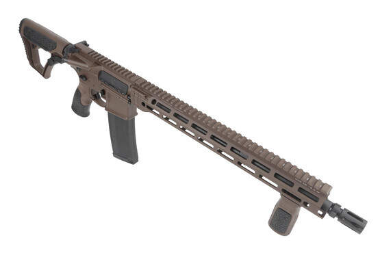 The DDM4v7 Daniel Defense rifle with Mil-Spec puls coating features the MFR XS M-LOK handguard